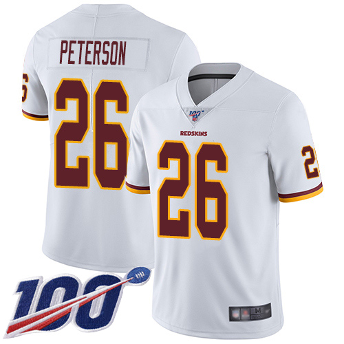 Washington Redskins Limited White Men Adrian Peterson Road Jersey NFL Football 26 100th Season